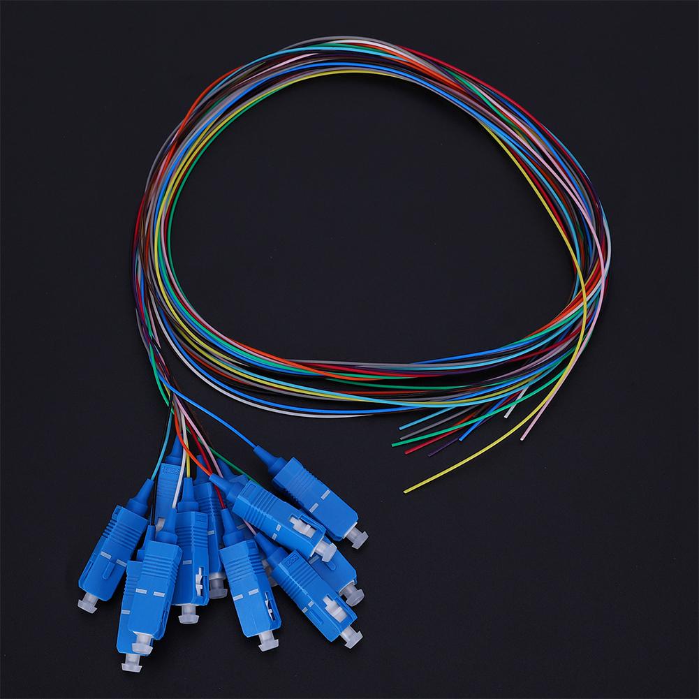SCUPC Fiber Pigtail Cable Sigle Mode 12Cores SC Square Head with PVC Outer Shell