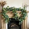 6FT Artificial Eucalyptus Garland Fake Eucalyptus Leaves Greenery Garland Faux Hanging Plants Vines for Wedding Backdrop Arch Wall Decor