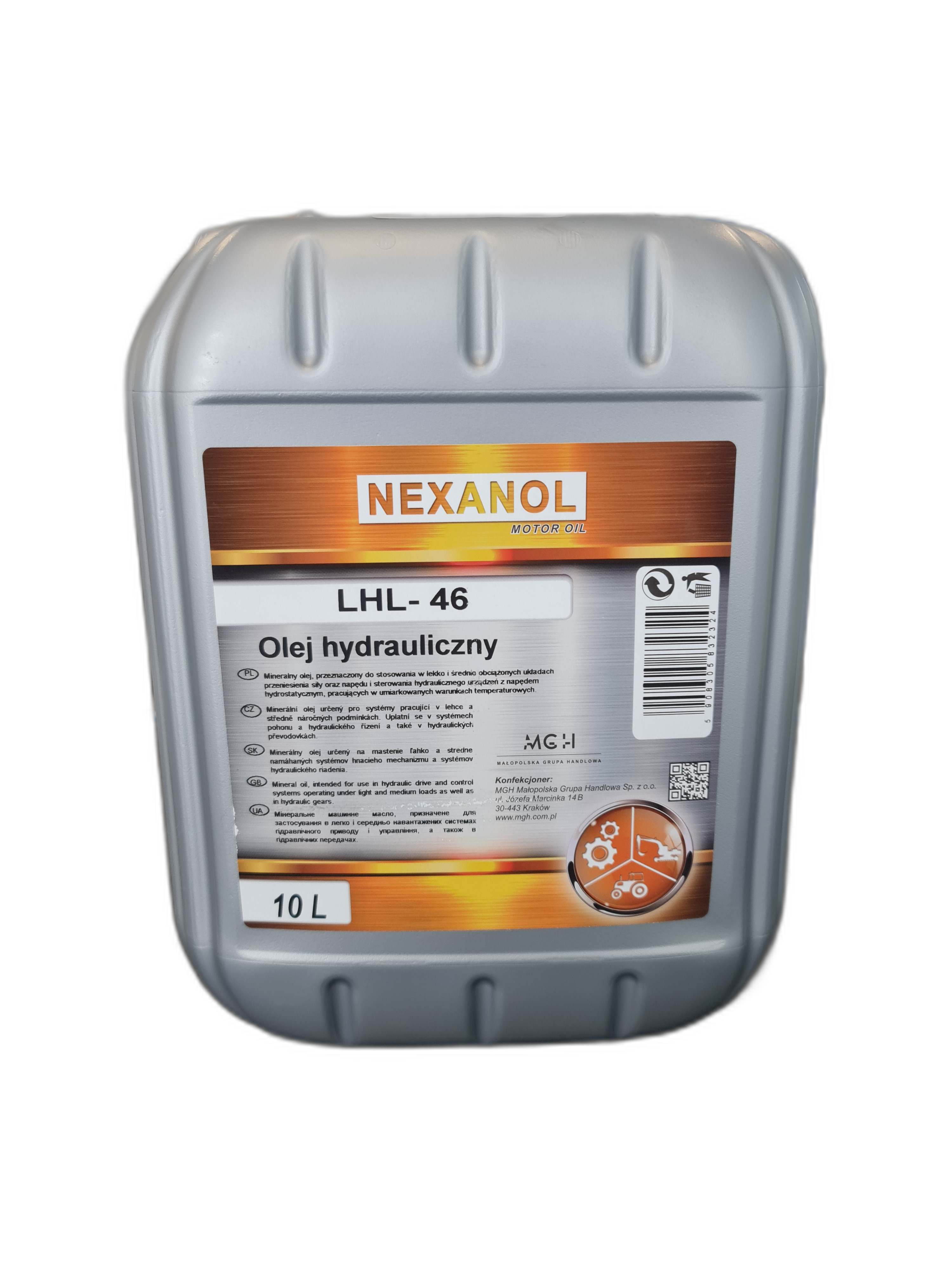 Hidrauliskā eļļa Hydrol Hl46 10L Nexanol