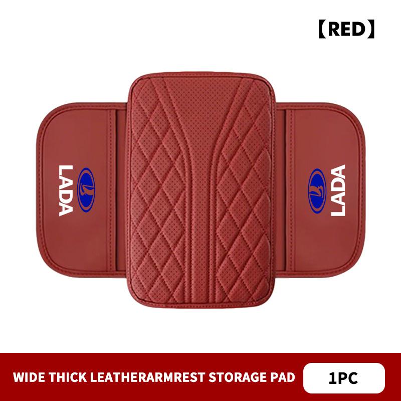 For Lada Leather Car Armrest Storage Bag Auto Center Console Protective Pad Auto Accessories Niva Vesta 4X4 Largus Priora Granta NN63