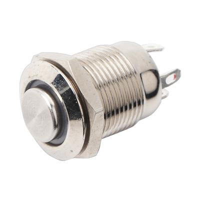 12mm kruhová LED vodotěsná kovová tlačítkový spínač s vysokým splachováním 4 kolíky 1NO