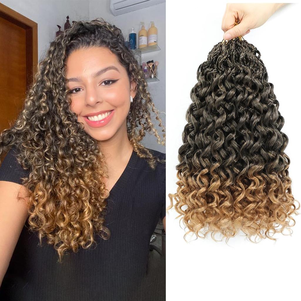 10”Gogo Curl Crochet Hair Short Curly Crochet Hair for Women Pre Looped Ocean Wave Crochet Hair Water Wave Crochet Braiding Hair