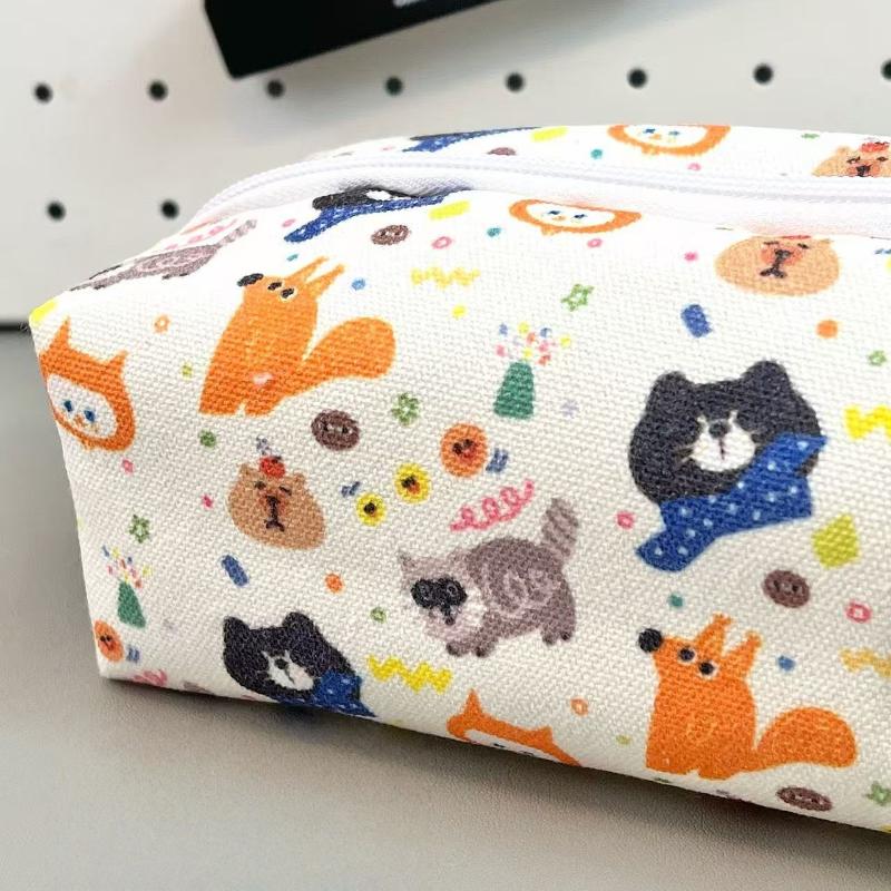 

Cartoon Cute Animal Pencil Case Large Capacity Storage Pen Bag Student Stationery Makeup Bag Travel Organizer Bag Gifts