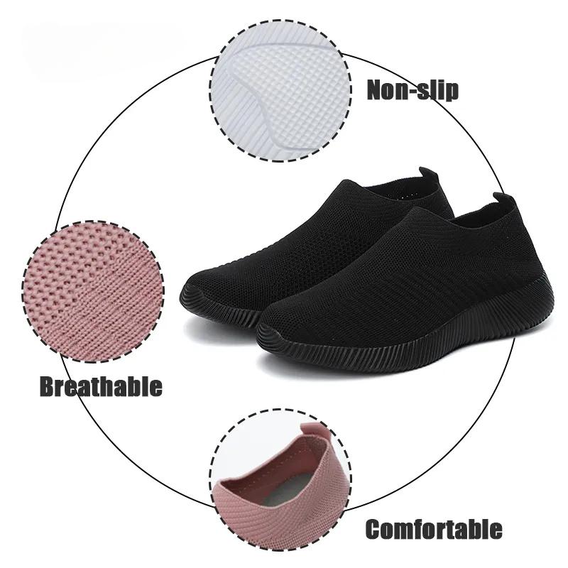 Women Running Shoes Superlight Breathable Woman Sports Shoes Female Slip-on Mesh Soft Footwear Outdoor Sneakers Flats Shoes