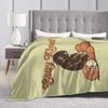 Monkey Punch Soft Cozy Blanket saty kind Casual Picnic Throw Blanket Outdoor Flannel Bedspread Sofa Bed Cover