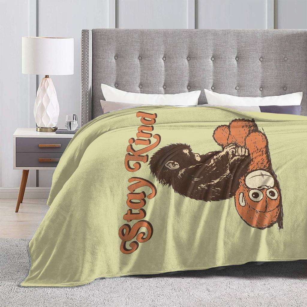 Monkey Punch Soft Cozy Blanket saty kind Casual Picnic Throw Blanket Outdoor Flannel Bedspread Sofa Bed Cover