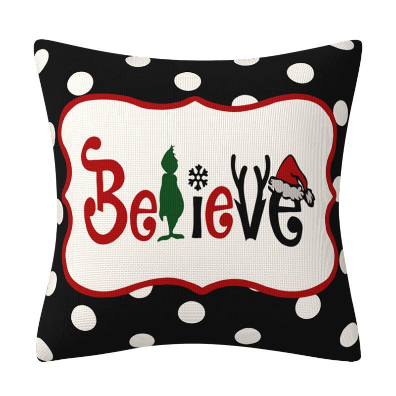 Grinch Christmas Pillowcase Home Christmas Decoration Cushion Sofa Pillowcase
