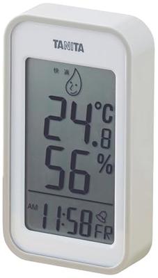 TT-559 GY Large-screen Temperature and Humidity Meter with Clock, Calendar, and Magnetic Display for Easy Indoor Use. Features a Large Screen F