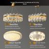 Nordic Luxury Italian Minimalist Crystal Chandelier for Living and Dining Room
