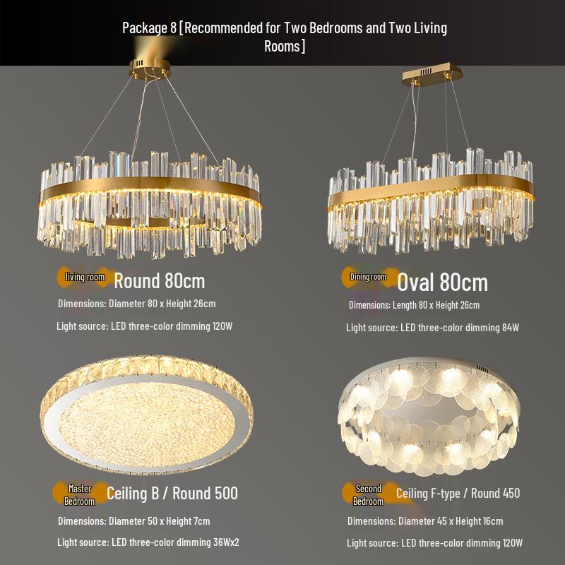 Nordic Luxury Italian Minimalist Crystal Chandelier for Living and Dining Room