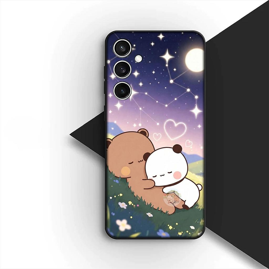 for Samsung Galaxy S20 S22 S21 FE Ultra Plus A07 A17 A15 A16 A25 A57 A37 Phone Cover Soft Case Bubus Panda Cartoon Bear Dudus
