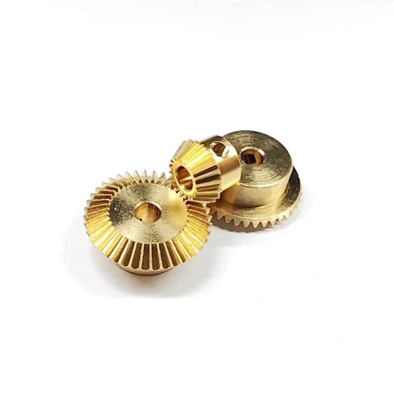 1: 2 Right Angle 0.5M 20/40 Teeth Reduction Drive 2/3/4/5/6mm Model Static Modification DIY Brass Bevel Gear