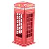 Metal Red British English London Telephone Booth Bank Coin Bank Saving Pot Piggy Bank Red Phone Boot