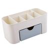 Cosmetics Makeup Organizer PP Multifunctional 6 Compartments Makeup Desk Organizer with Drawer