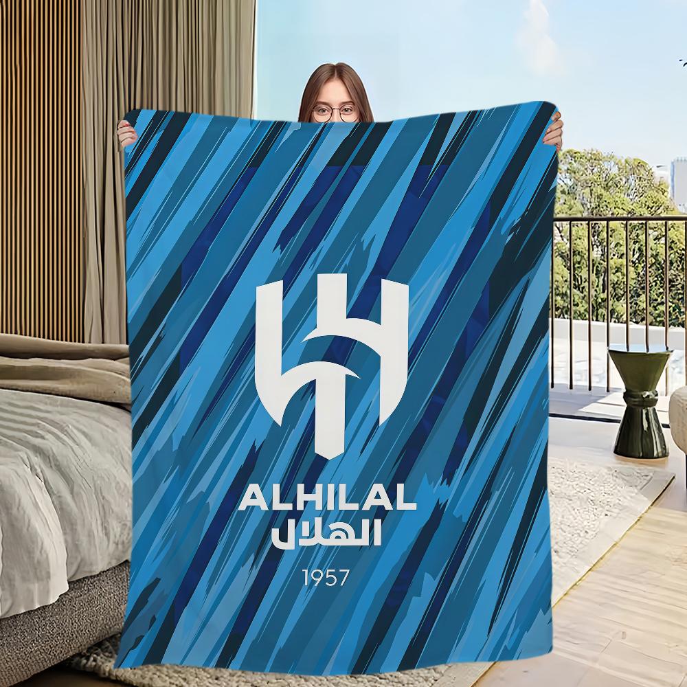 Hot Al H-Hilal S-SFC Football Blanket Soft Comfortable Nap Plush Suitable For Iiving Room Office Bedroom Birthday Home Kid Gift