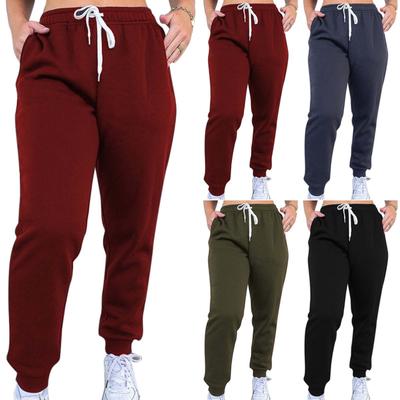 Women's Drawstring Casual Jogger Pants Elastic Waistband Tapered Leg Pockets Lightweight Soft Fabric Lounge Bottoms