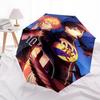 1pc Halloween Horror Icons Automatic Opening Umbrella, Portable 3-Fold Design with 8-Bone Iron Frame, Outdoor Umbrella for Fans, Travelers, Everyday U
