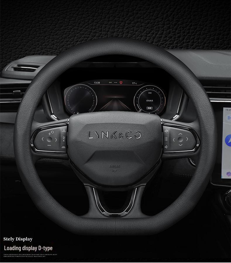 Lynk&Co Genuine Leather Steering Wheel Cover - Universal for Models 01, 02, 03, 05, 06, Suitable for All Seasons