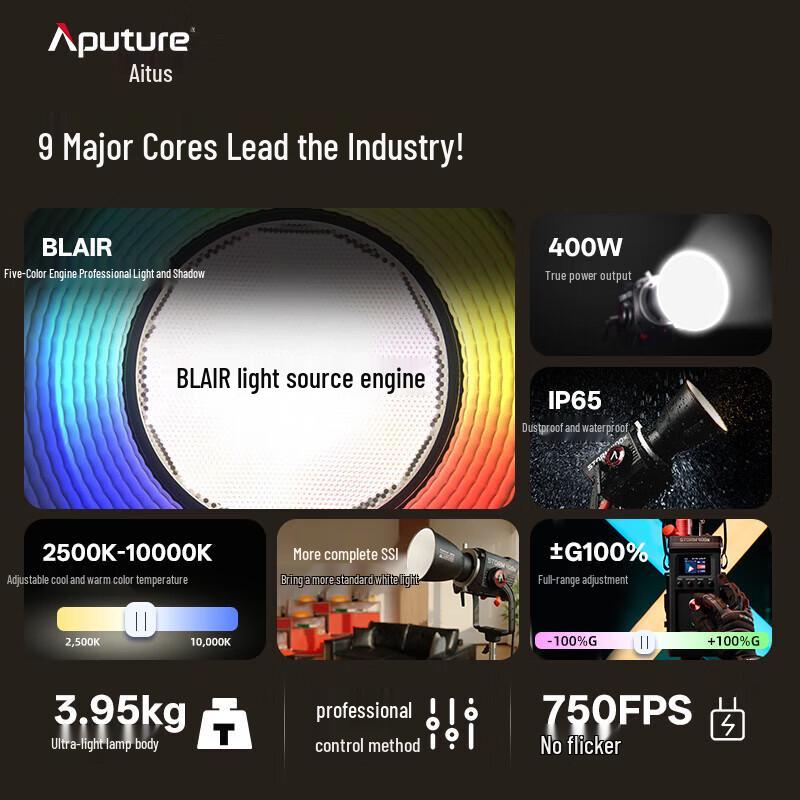 Aputure STORM 400x Professional LED Video Light