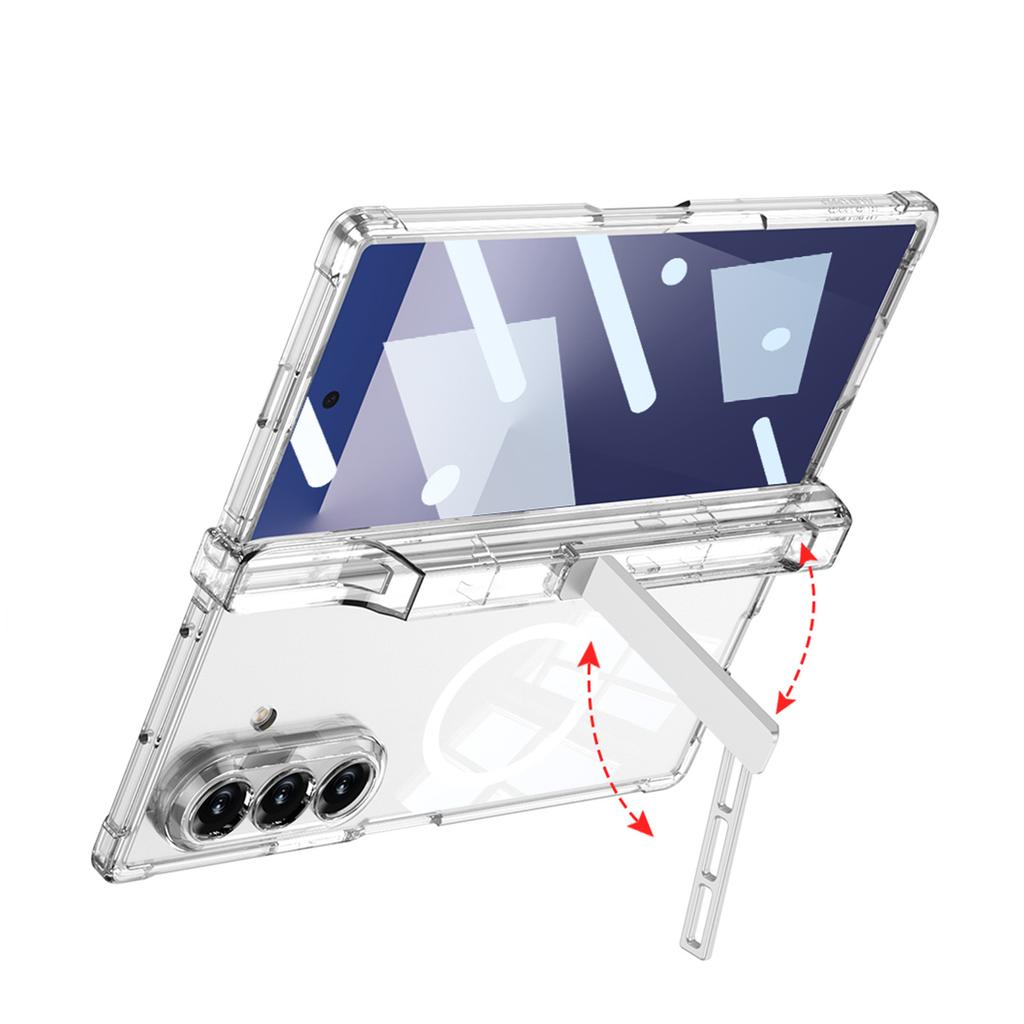 Samsung Z Fold7 Magnetic Phone Case Airbag Anti Fall Mobile Phone Transparent Protective Case Magsafe Wireless Charging