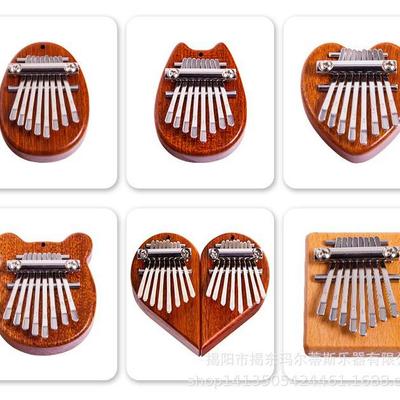 Mini 8-Note Crystal Thumb Piano, Portable & Cute Pendant Musical Instrument