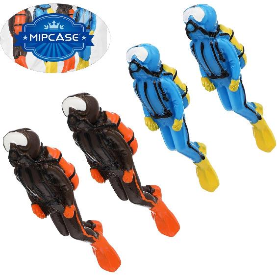 Mipcase 4Pcs Scuba Diver Figurines Scale Models People Set Mini Swimmers Figurines Plastic Scuba Diver Toy Figures for Miniature Sand Table Ocean