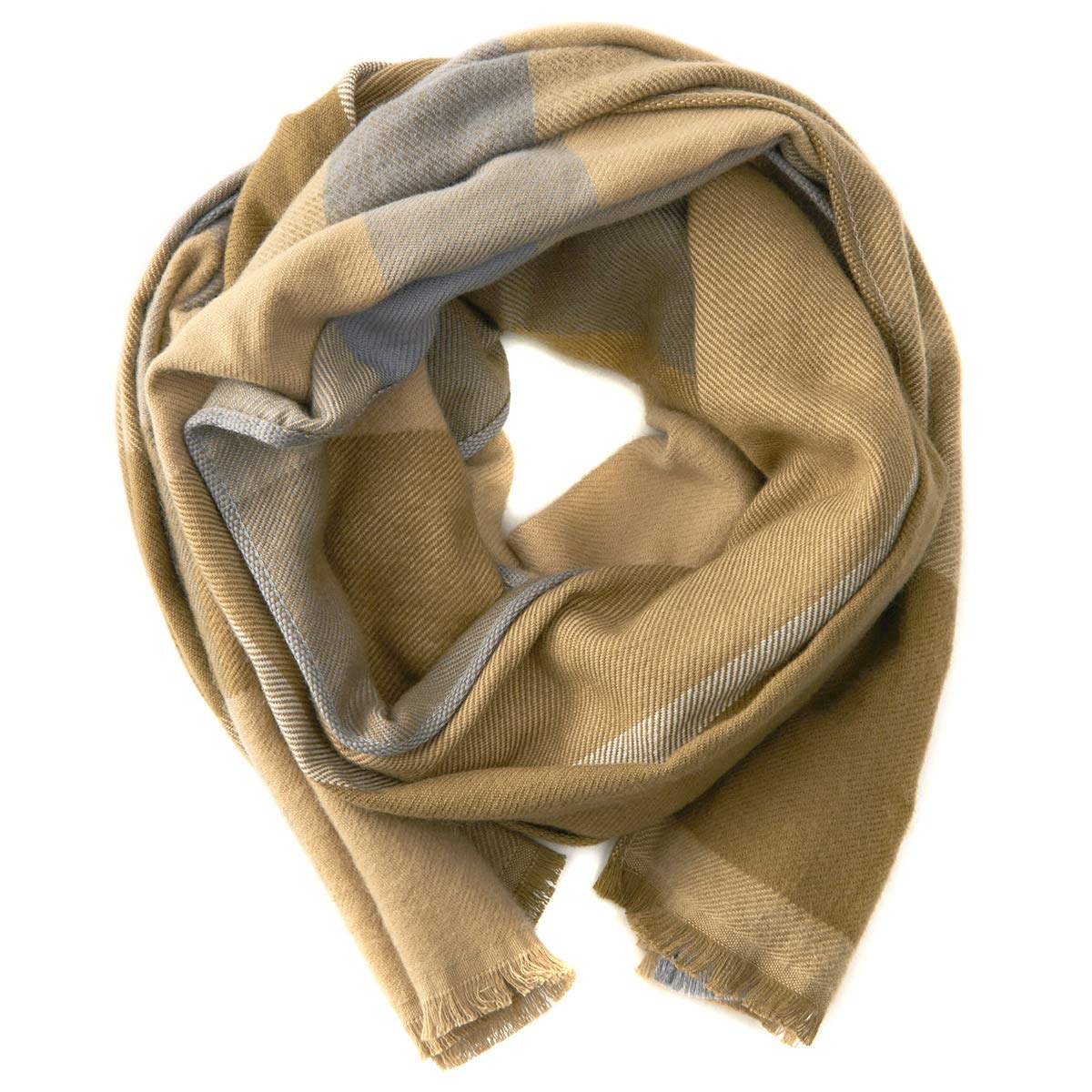 

ORIM Soft and Warm Cotton Checkered Scarf Large Made in Japan [Casual Box] 100% [Free Size/Yellow] Throw,