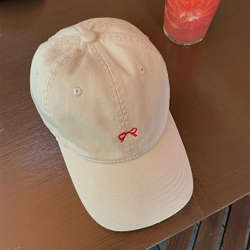 Baseball Hat For Women Outdoor Use Sun Protection Visors Solid Color Color Duck Tongue Cap Cotton Casual Girl Peaked Hat Ricygvm Embroidered Bow