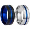 European and American Jewelry Men's Electroplated Two-color Ring Simple Fashion Trend Hand Jewelry