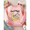 Kids Crewneck Sweatshirt, Cute Cartoon Bear Graphic Print, Soft Casual Long Sleeve Pullove