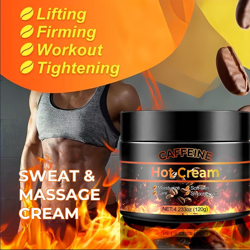 Caffeine Hot Cream-Moisture & Tighten Skin-Improve The Condition Of Abdominal Skin-Suitable For All Skin Types, 120g