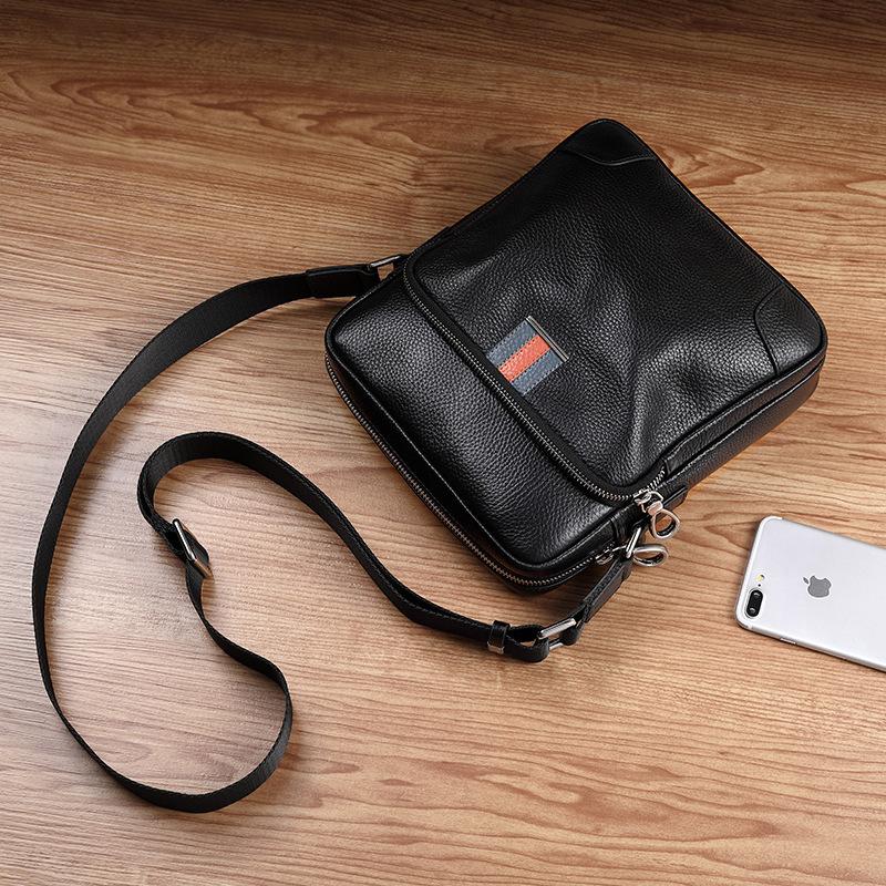 Новая мужская кожаная сумка на одно плечо — фото 3