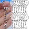 100/10pcs Lobster Clasp Key Ring Keychain C Shape Clasps Connector Hook For DIY Jewelry Making Finding Key Chain Accessories