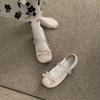 Fashion Preppy Butterfly-Knot Low Heel Mary Janes Women Vintage Solid Buckle Strap Pumps Woman Cute Sweet Lolita Single Shoes for Ladies