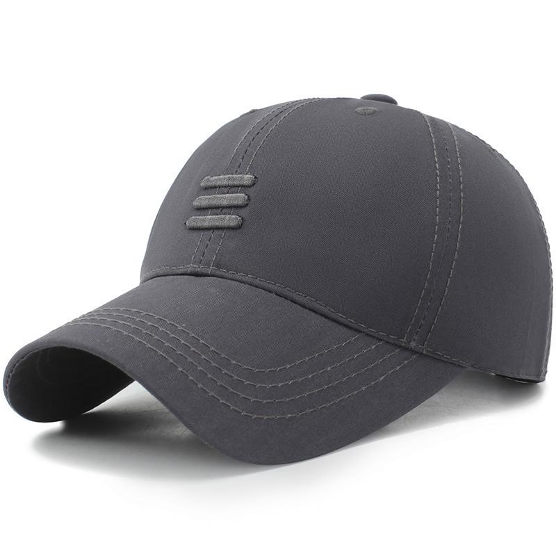 Three Horizontal Lines Embroidery Baseball Caps Spring And Autumn Outdoor Adjustable Casual Hats Sunscreen Hat