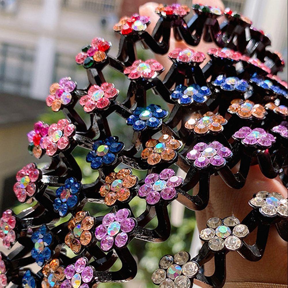 Women Fashion Jewelry Headwear Bangs Clip Hair Accessories Headband Rhinestone Hair Hoop