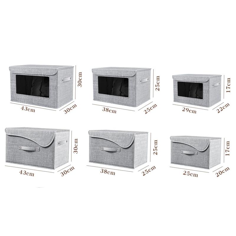 1pc Large-capacity Foldable Storage Box Dust Clothing Toy Storage Box with Lid Clothes Storage Containers Wardrobe Organizer