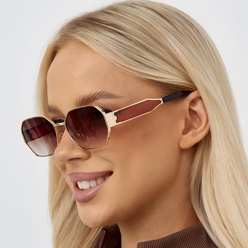 Women's Sunglasses, Metal Polygonal Sunglasses, Men's and Women's Fashion Sunglasses