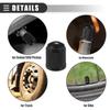 Motoforti Universal Car Tire Valve Caps Vehicle Valve Stem Cover Plastic Black 25pcs