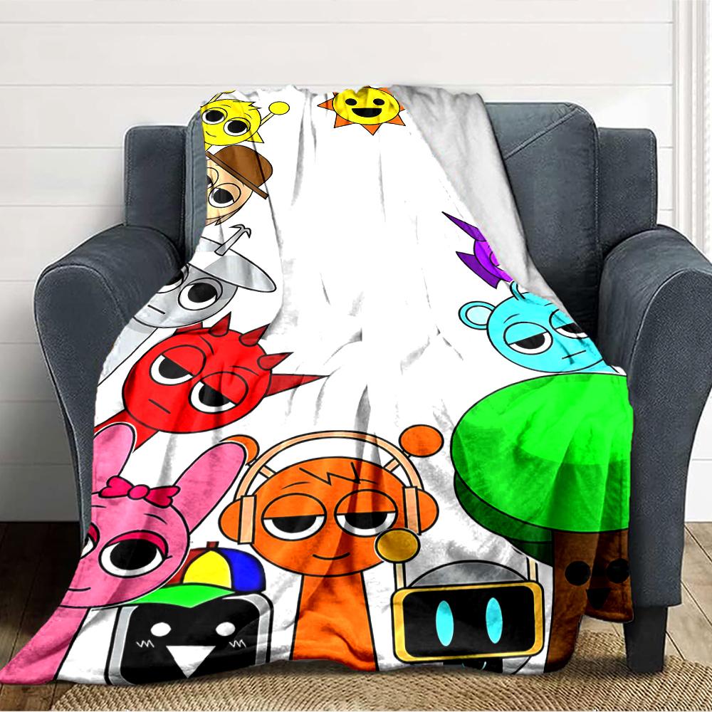 1pc SPRUNKI9 Blanket, Gift, for Men and Women, Soft Blanket, Good for Sofa Bed Couch Travel, Lightweight Flannel Blanket