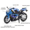 1/12 Scale S1000RR Racing Motorcycle Diecast Model Toy, with Sound and Light for Kids Toddler Boys Girls Gift Collection
