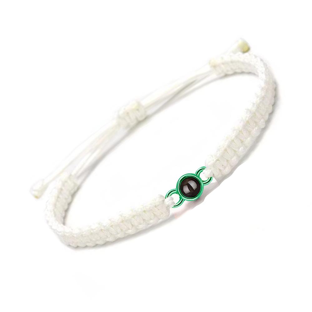 Custom Photo Bracelet with Photo Projection Hand Woven Personalized Photo Projection Bracelet Memory Bracelet Photo Wholesale