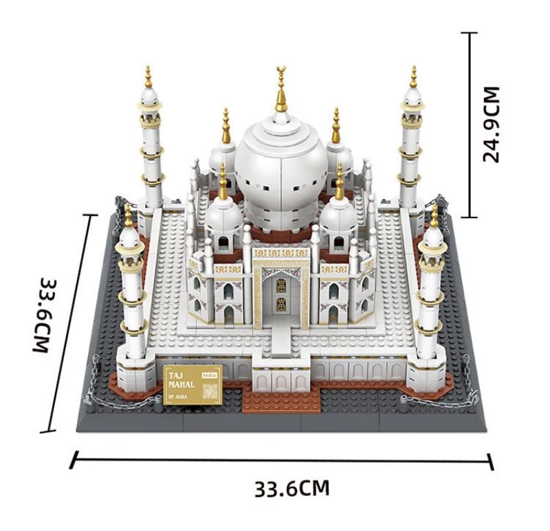 Non-Toxic 1113Pcs World Architecture New Verson Taj Mahal-Agra India Building Blocks Bricks Assembled Decoration Collection Toy Children Gift