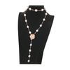 Multi-way Wear 14K Gold-Filled Freshwater Baroque Pearl Necklace with Rose Clasp, Sweater Chain