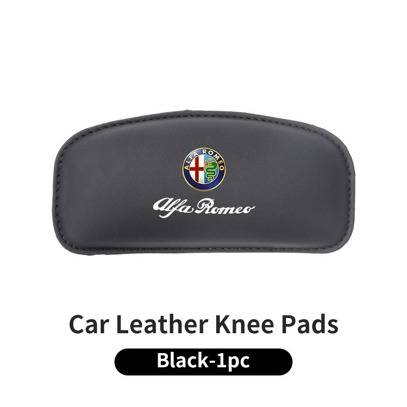 Curved Leather Knee Pads for Car Interiors, Designed To Protect Against Impacts, Suitable for the Alfa Romeo 159, Giulietta