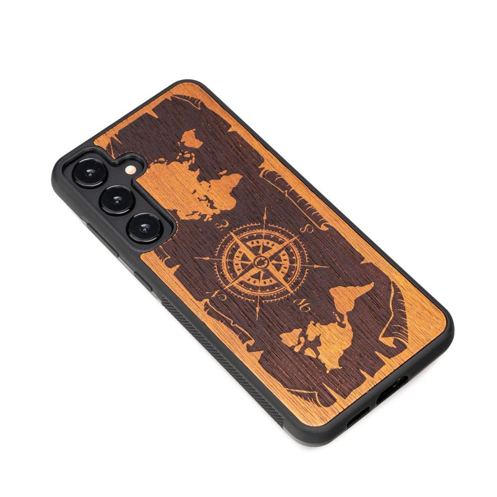 Bewood Wooden Case for Samsung Galaxy A35 5G Wind Rose Merbau
