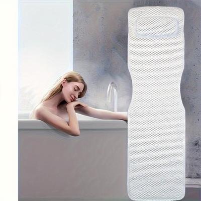 Non-Slip Bathtub Pillow 36x127cm Bathing Pillow New SPA Neck Cushion  Daily Use
