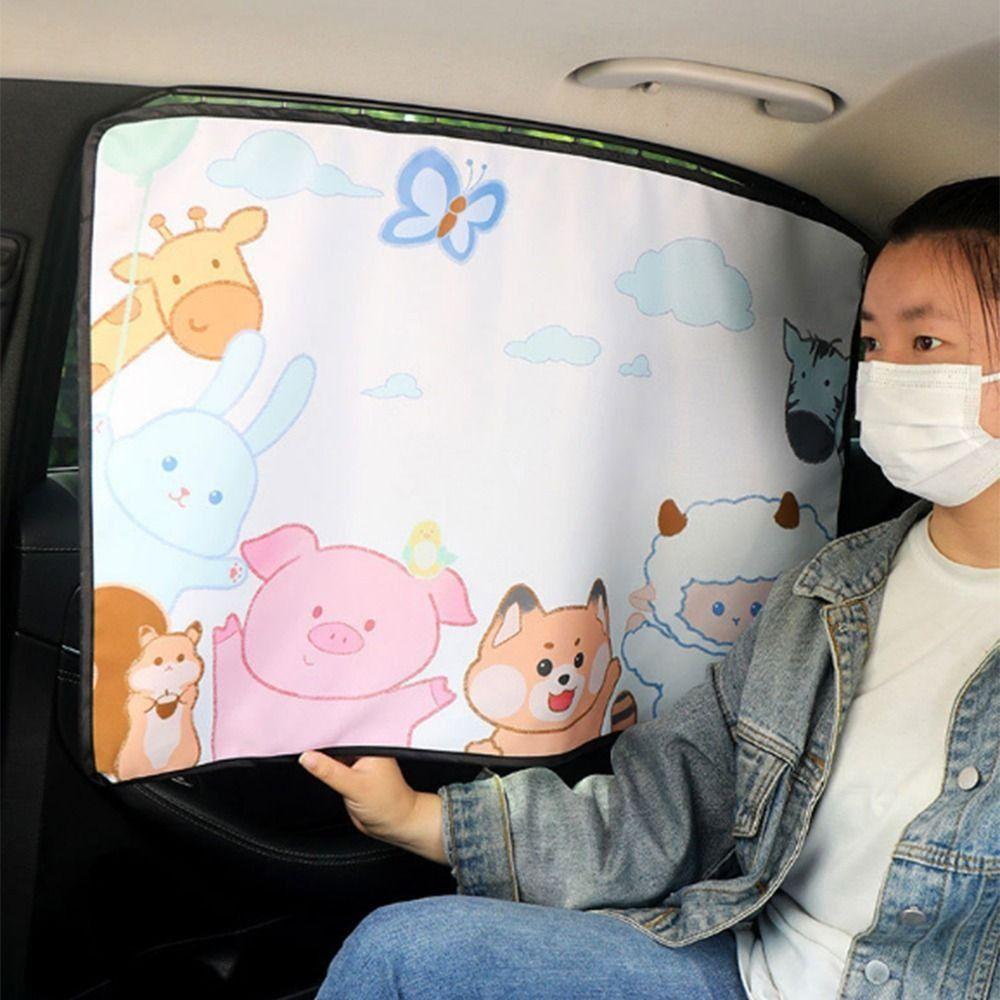 Embedded Rail Car Blackout Curtain Thermal Insulation Side Window Sunshade Cover  Auto Supplies