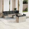 VidaXL Garden Lounge Set with Cushions 10 Pcs, Sofas with Adjustable Feet, Outdoor Furniture Set Patio Terrace, 3218322