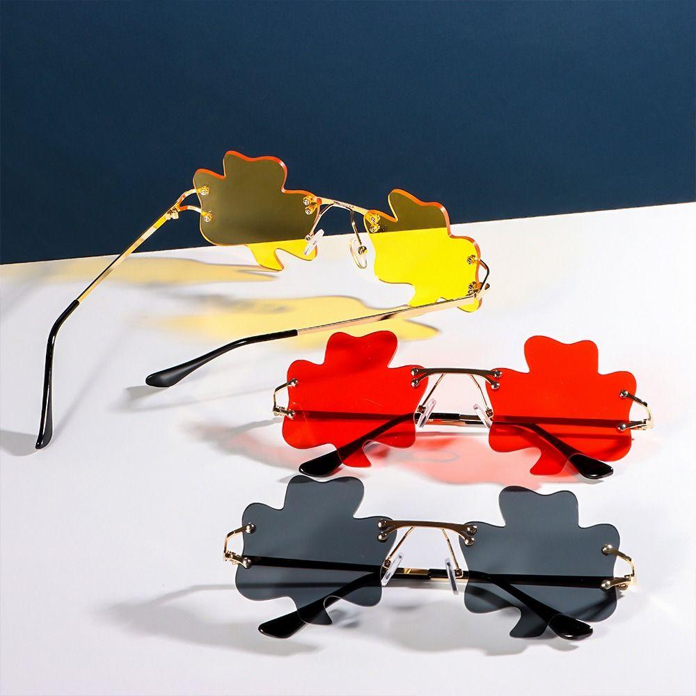 

Модные солнцезащитные очки Irish Shamrock без оправы, костюм Лепрекона, очки для женщин и мужчин